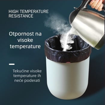 Vreća za smeće sa šnnom, debela, s ručkom, za kućnu i uredsku uporabu