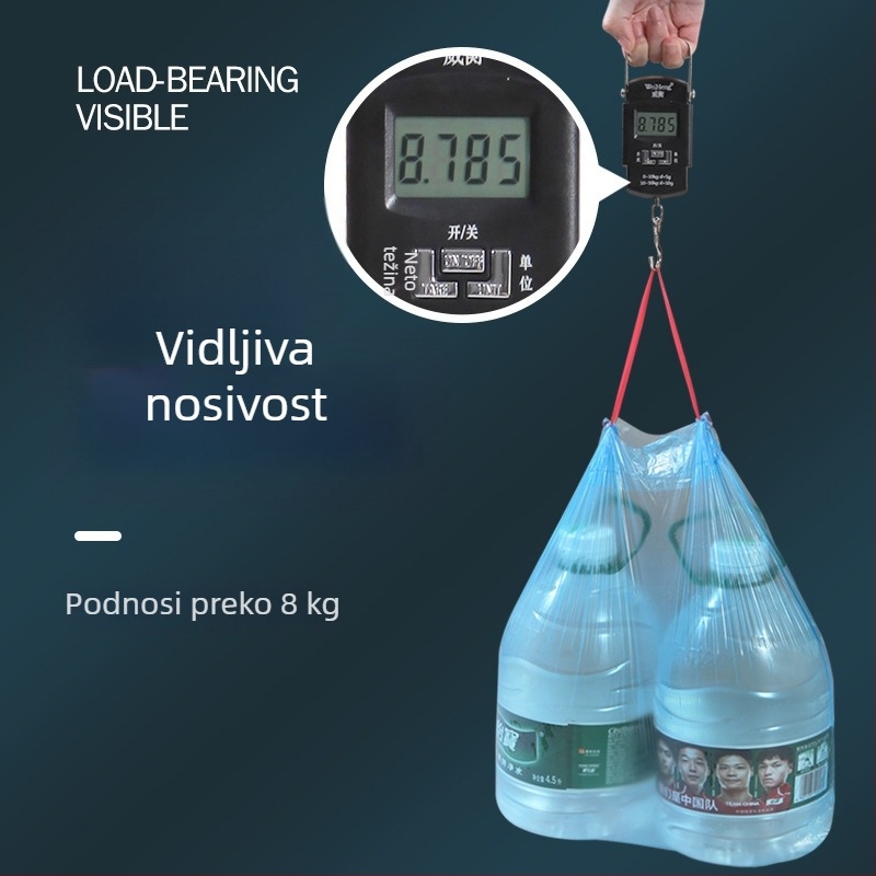Vreća za smeće sa šnnom, debela, s ručkom, za kućnu i uredsku uporabu