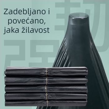 Smeće vreće s ručkom, debele, velike kapacitete, za kućnu upotrebu, kuhinju i ured — ekonomsko pakiranje