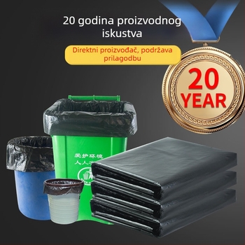 Velike debeli kese za smeće s ravnim otvorom za bolnice, zajednice i škole; boje siva, plava, zelena, crvena; komercijalne, velike plastične vreće; prilagodljive