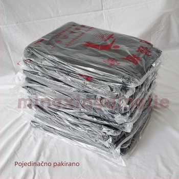 Debele crne vreće za otpad, srednje do velike veličine, ravni otvor, PE plastični materijal, 80x100 cm, za hotelijsku i komercijalnu upotrebu