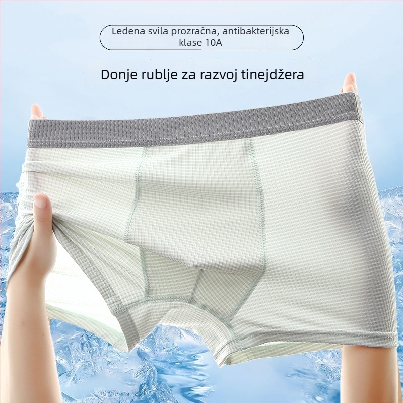 Lyocell muško donje rublje za tinejdžere, prozračan Ice Silk, hlađenje i antibakterijsko