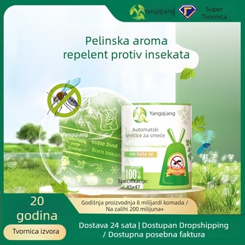 Vreće za otpad s vezicom, Mugwort miris, velike role, debele, prijenosne, tiskane, samouzavarajuće, repelentne protiv komaraca