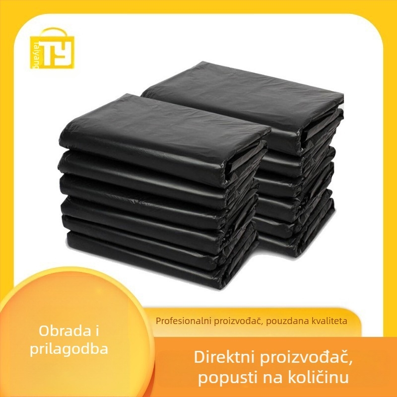 Crne velike debele vreće za otpad za upravljanje nekretninama, ugostiteljstvo, hotelske kuhinje, komercijalne sanitarne posude i medicinski otpad – veleprodaja