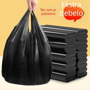 Domaće debeli velike crne vreće za smeće u stilu vesta, višekratne upotrebe u kuhinji