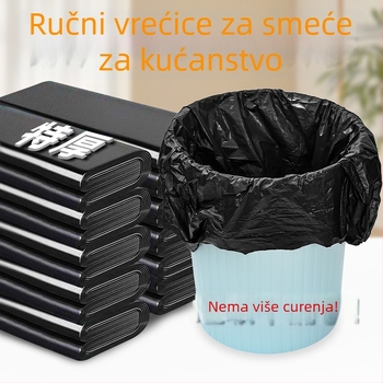 Domaće debeli velike crne vreće za smeće u stilu vesta, višekratne upotrebe u kuhinji