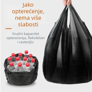 Domaće debeli velike crne vreće za smeće u stilu vesta, višekratne upotrebe u kuhinji