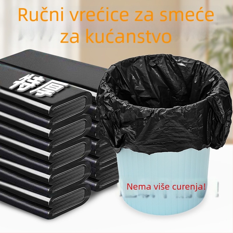 Domaće debeli velike crne vreće za smeće u stilu vesta, višekratne upotrebe u kuhinji