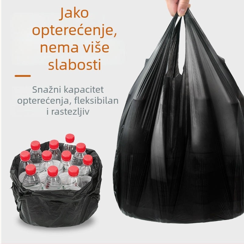 Domaće debeli velike crne vreće za smeće u stilu vesta, višekratne upotrebe u kuhinji