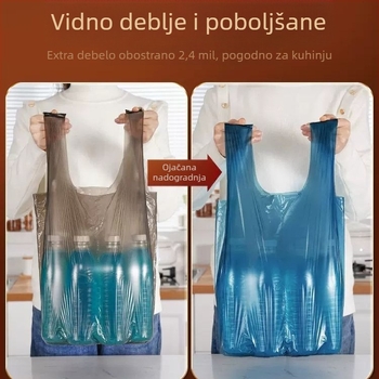 Debele vrećice za otpad u stilu veste, srednje veličine, za kućanstvo, kuhinju i ured