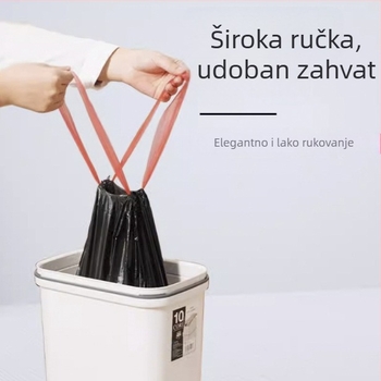 Teške vreće za smeće sa šnurlom, velike, plastične, za kuhinju i ured