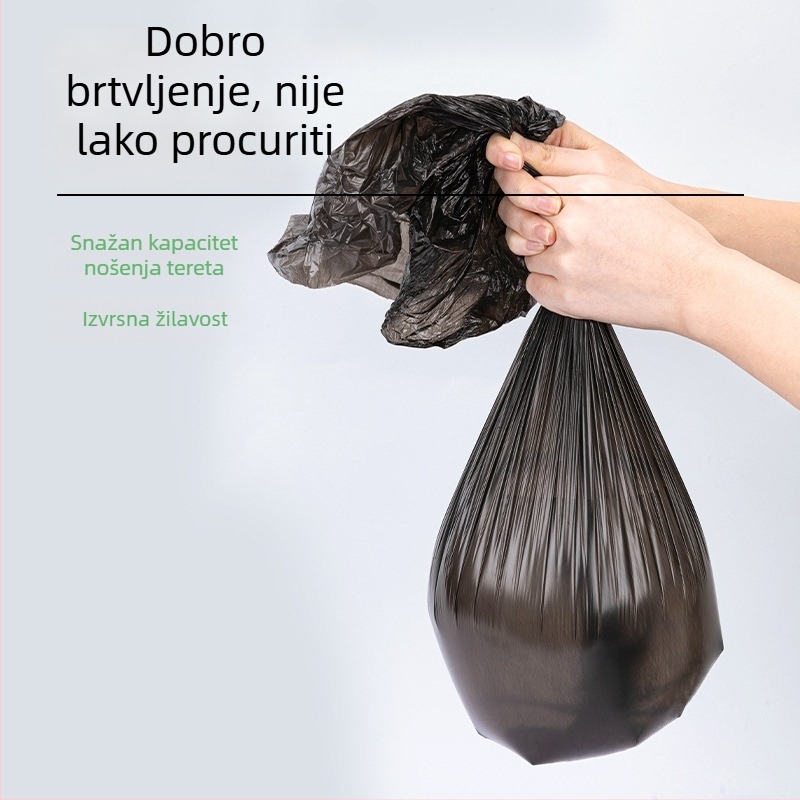 Deli 9573 crne vreće za smeće, 45 × 55 cm, dno s osmerokutnim oblikom, paket od 30 komada, za ured i dom