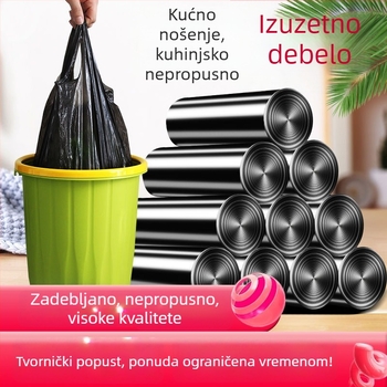 Izuzetno debeli kućanski vrećice za smeće s vezicama, stil veste, čvrste plastične vreće za kuhinju, dnevni boravak i dom učenika