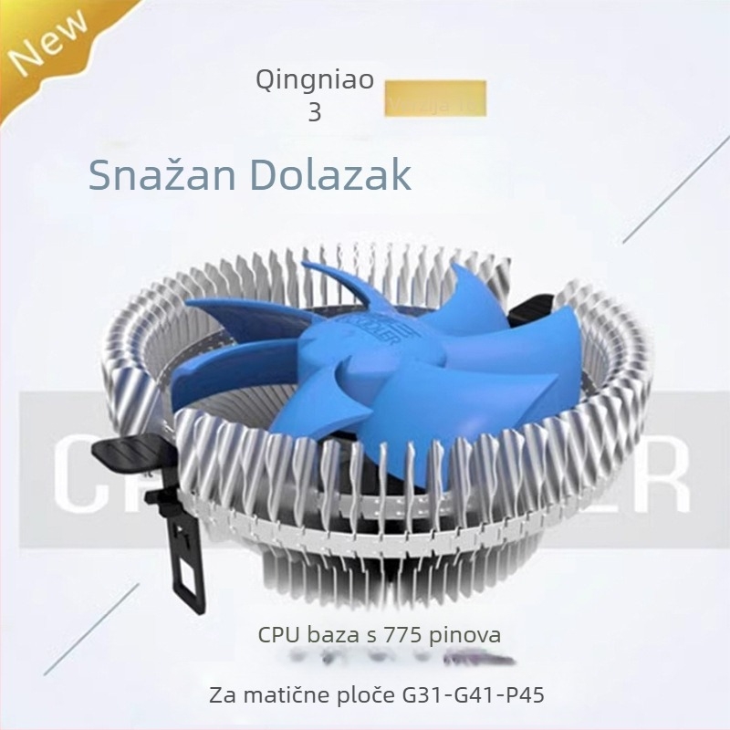 Overclocking Three Bluebird 3 CPU ventil za desktop PC s tihim hlađenjem 1150/1151/1155/1700