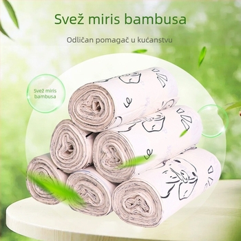 Vrećice za smeće sa šnurlom i crtežom šteneta, ručno izrađene, za kućnu upotrebu, vreće za kuhinju s ravnim otvorom, debele, otporne na kidanje
