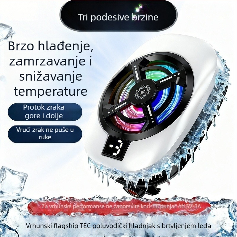 TL16 Hladnjak za telefon s stražnjim klipom i hlađenjem poluvodičima za igre i prijenos uživo – RGB osvjetljenje