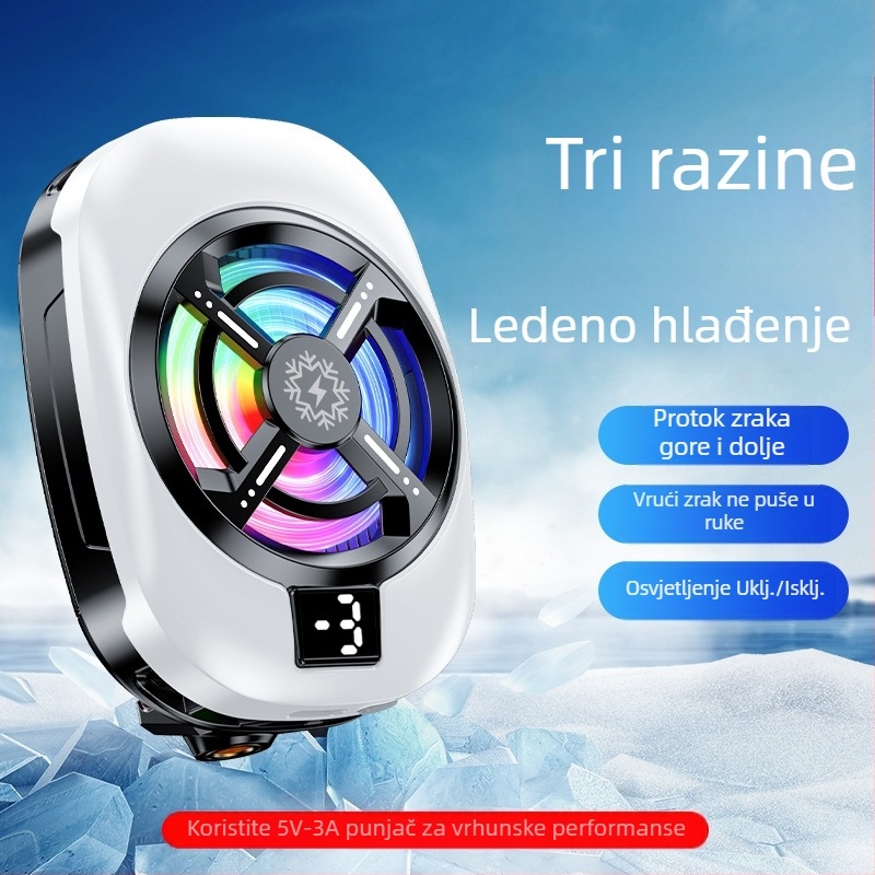 TL16 Hladnjak za telefon s stražnjim klipom i hlađenjem poluvodičima za igre i prijenos uživo – RGB osvjetljenje