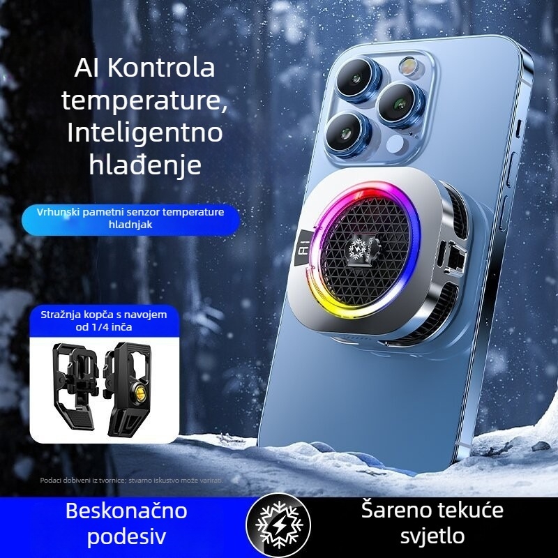 TH16 magnetski hladnjak za mobitel s poluvodičnim rashladnim radijatorom, stražnji klip za igranje