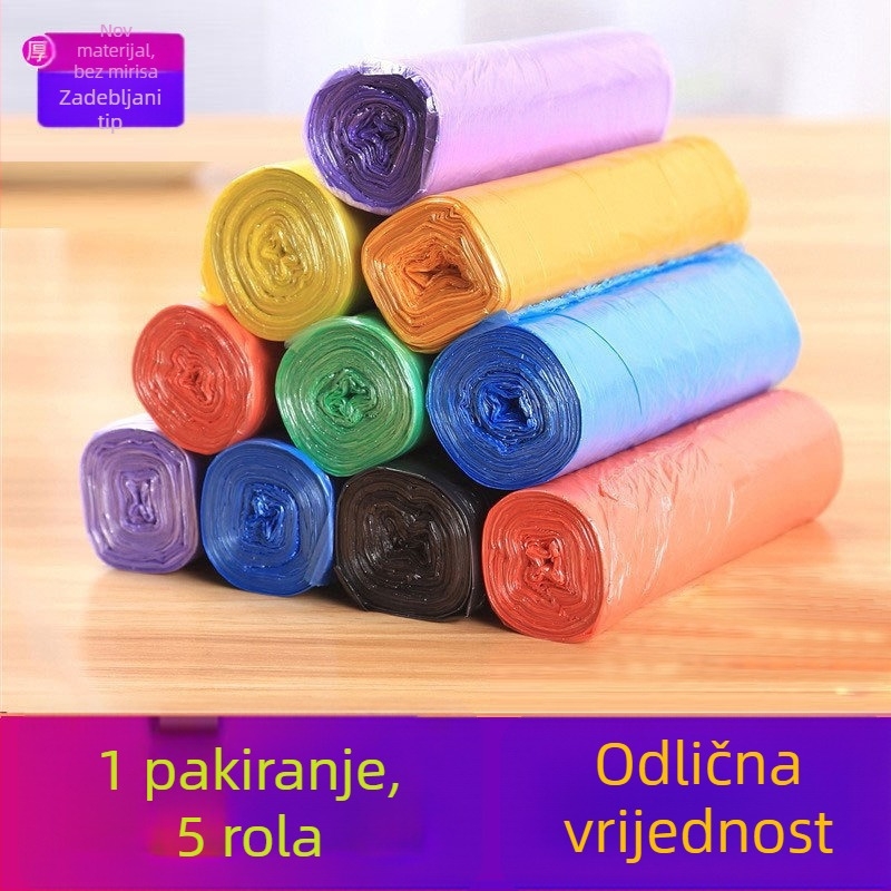 Kuhinjske vrećice za otpad s ravnim otvorom, ojačane i otporne na kidanje, jednokratne, za kućnu upotrebu