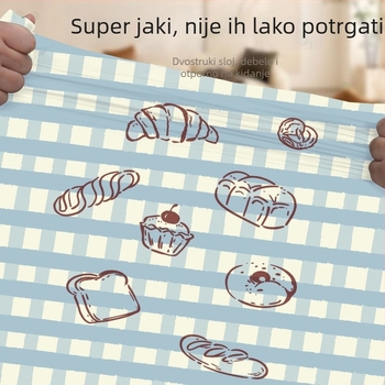 Ojačane kućne vreće za otpad sa šnuralom, jednorazne plastične vreće s crtićnim uzorcima, prikladne za studentske domove i urede