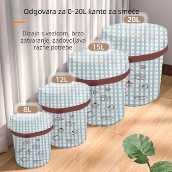 Ojačane kućne vreće za otpad sa šnuralom, jednorazne plastične vreće s crtićnim uzorcima, prikladne za studentske domove i urede