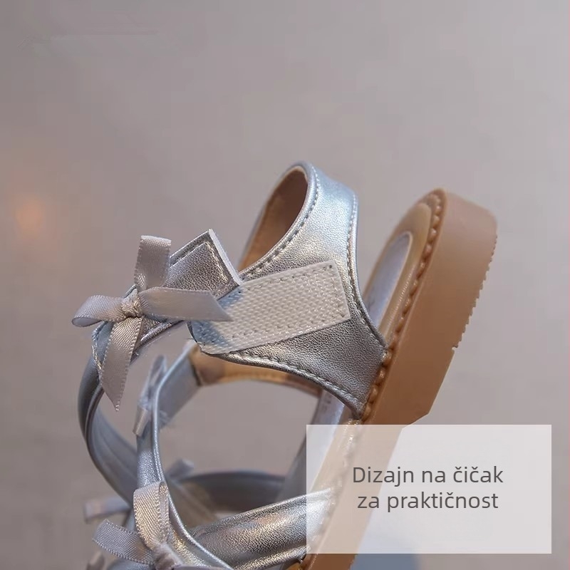 Dječje rimske sandale u stilu princeze, ljeto 2026, mekana podloga, otvoreni prsti