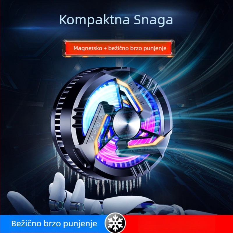 GT28 Kompaktni hladnjak za mobitel s magnetskim bežičnim punjenjem, poluvodičko hlađenje, RGB rasvjeta i dvostupanjsku regulaciju