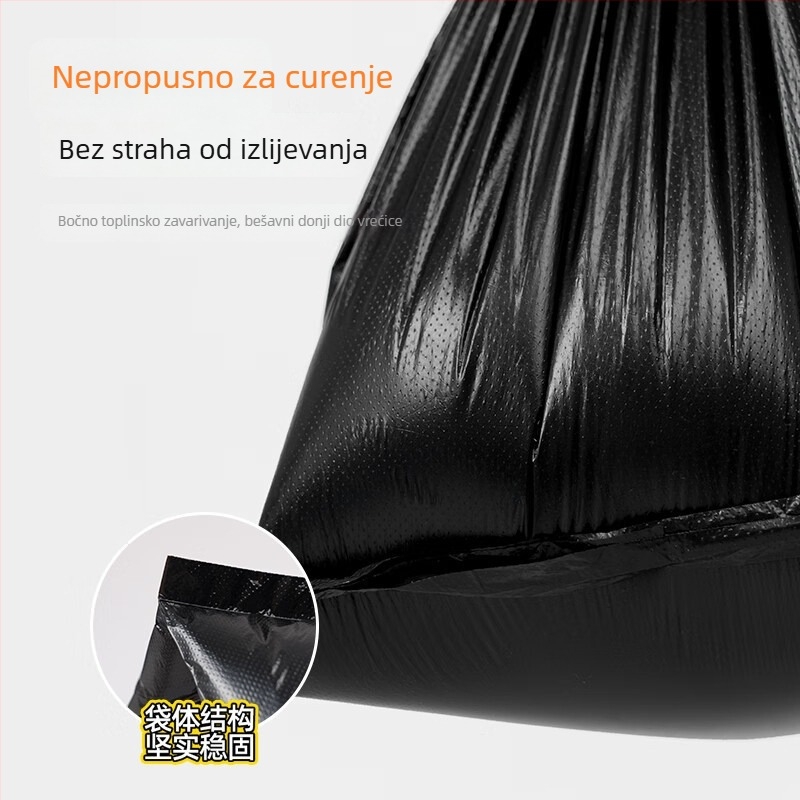 Biološki razgradive vreće za smeće, velike veličine po mjeri, s ručkama, za komercijalnu, kućnu, školsku i bolničku upotrebu, pojačane i otporne na kidanje