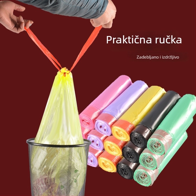 Smeće vrećice s vrpcom, kućna uporaba, prijenosne, zgušnjene, kuhinjske vreće, srednje i velike veličine