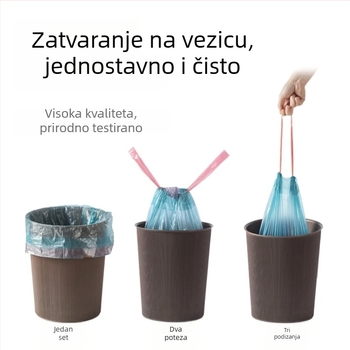 Debele vrećice za otpad za kućnu upotrebu s vrpcom – kuhinja, spavaća soba, studentski dom, jednorazna uporaba