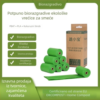 Xinhai Kućne vreće za smeće s plosnim otvorom, ojačane, biološki razgradive, s perforacijama za kidanje