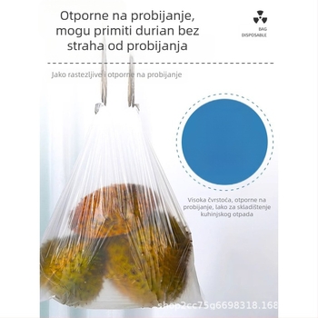 One Sail kućne jače vreće za smeće sa šnuralom, zlatno izdanje nadogradnja, velike veličine, 60 komada