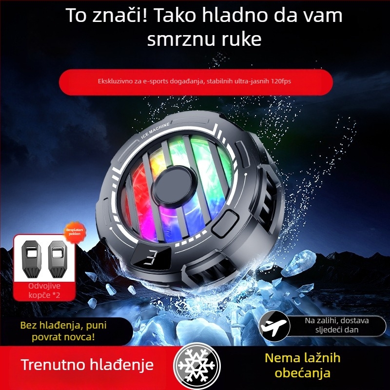 S32A rashladni uređaj za mobitel sa tri razine podešavanja, digitalni zaslon, magnetni stražnji klip, univerzalno tiho hlađenje