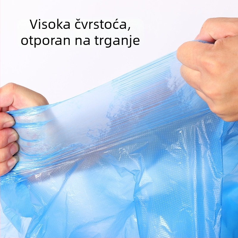 Velike šarene vreće za smeće, debele HDPE, vreće s ravnim otvorom, izdržljive, za mokri i suhi otpad, plava, crvena, zelena i siva