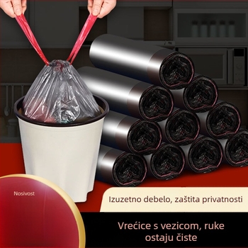 Kućne debeli vreće za smeće s vrpcom, jednokratne, za kuhinju