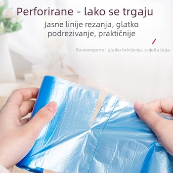 Weijie debele vrećice za otpad crne boje, za ured i dom, jednokratne, 45×55 cm, dvostruki sloj, 100 rola