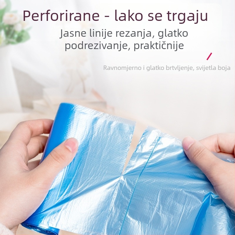 Weijie debele vrećice za otpad crne boje, za ured i dom, jednokratne, 45×55 cm, dvostruki sloj, 100 rola