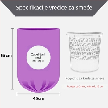Camellia jačane vreće za otpad, 150 komada, srednje i velike veličine, za kućanski kuhinjski otpad, perforirane vreće