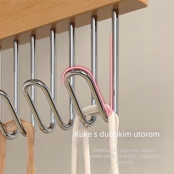 Vješalica s 8 kukicama – višenamjenska za kravate, donje rublje i šalove, moderni minimalistički dizajn