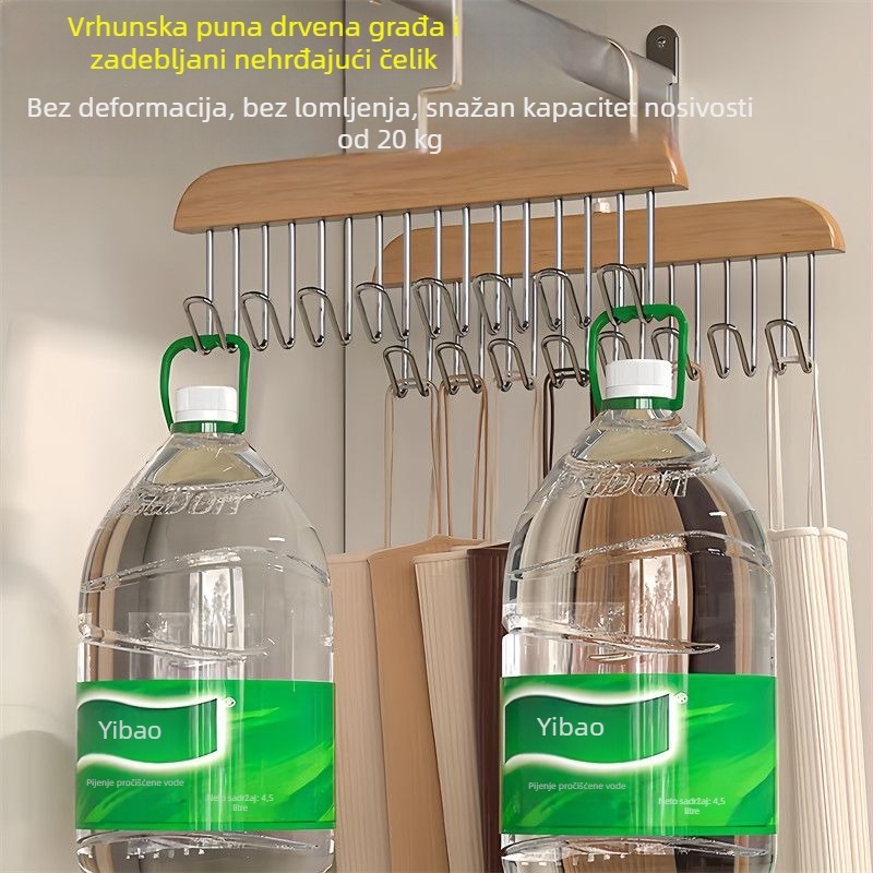 Vješalica s 8 kukicama – višenamjenska za kravate, donje rublje i šalove, moderni minimalistički dizajn