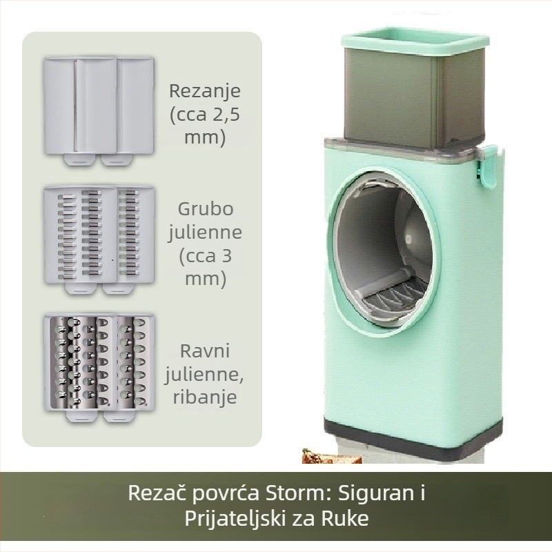 Storm ručni rezač za povrće i naribavanje, 3-u-1 kuhinjski alat za krumpire