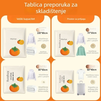 Vakuumske vreće za kompresiju za odjeću, deke i jakne s perjem, otporne na prašinu, za kućnu i studentsku upotrebu, smanjuju volumen