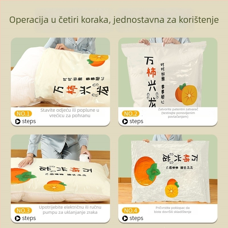 Vakuumske vreće za kompresiju za odjeću, deke i jakne s perjem, otporne na prašinu, za kućnu i studentsku upotrebu, smanjuju volumen