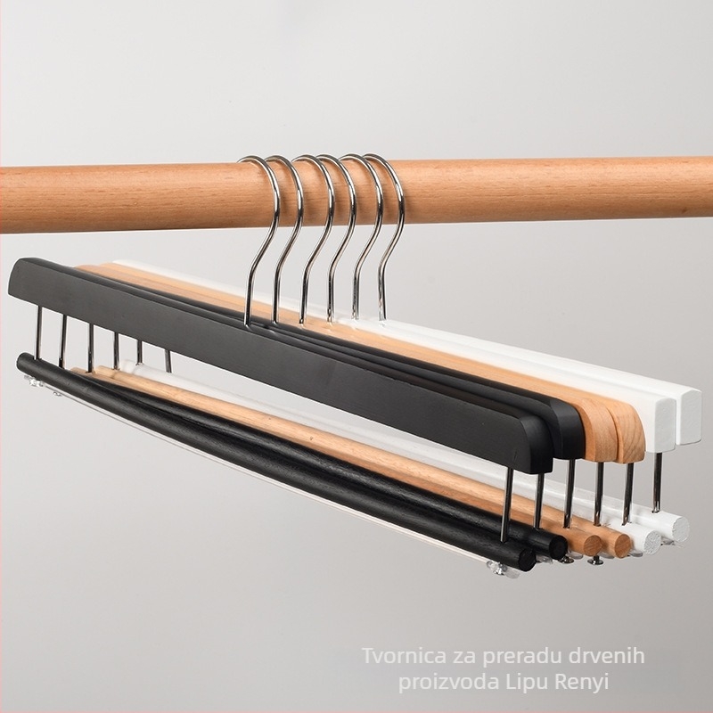 Masivna drvena anti-klizna sušilna stalka za deke, ručnike i posteljinu; stalak za šalove; višenamjenski stalak za odjeću