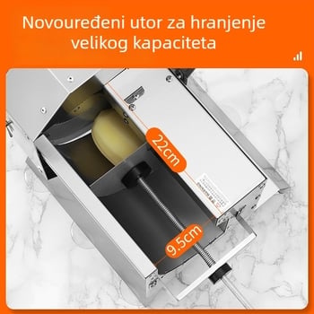 Kuhinjski višefunkcionalni električni rezač za povrće i voće s podešavanjem debljine