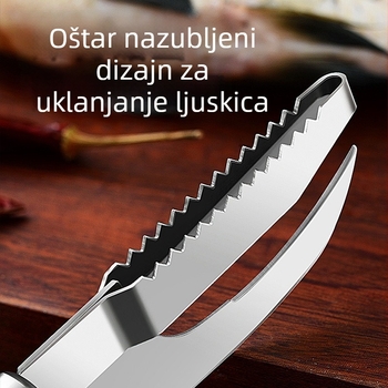 Nehrđajući čelik: alat za skidanje ljuskica ribe i čišćenje ribe, višenamjenski kuhinjski alat