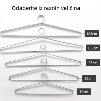Stalak za sušenje od nehrđajućeg čelika, debeli i produžen, za unutarnji balkon, za posteljinu, jastuke i ručnike
