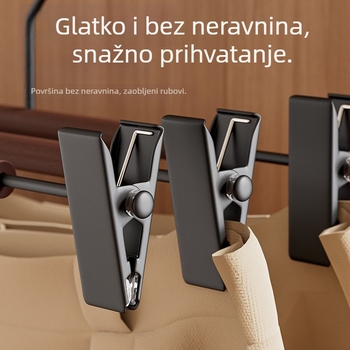 Držač za hlače od bukovog drveta sa klipsama, za kućnu upotrebu, ne ostavlja tragove na odjeći, držač za suknje i hlače u garderobi