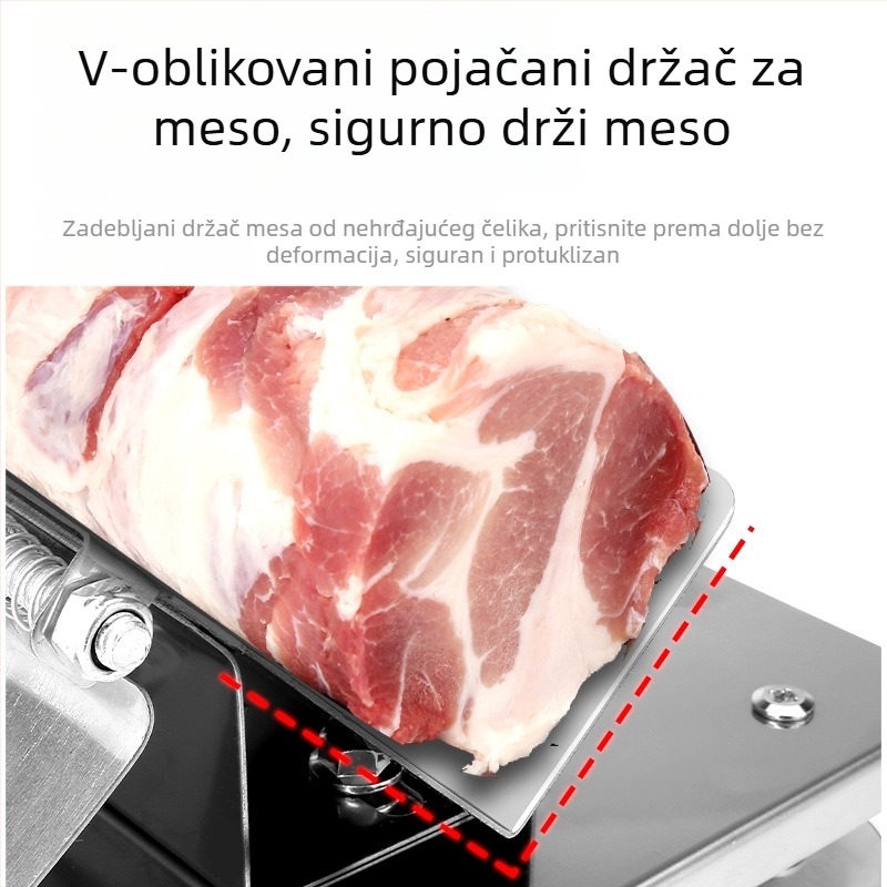 Sjeckalica za janjeće rolice od 304 nehrđajućeg čelika, kućni zamrznuti mesni rezni stroj, višenamjenski stroj za rezanje mesa