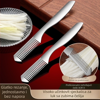 Nehrđajući čelični višenamjenski sjeckalica za povrće, s nožem za luk i ribanje za zeleni luk